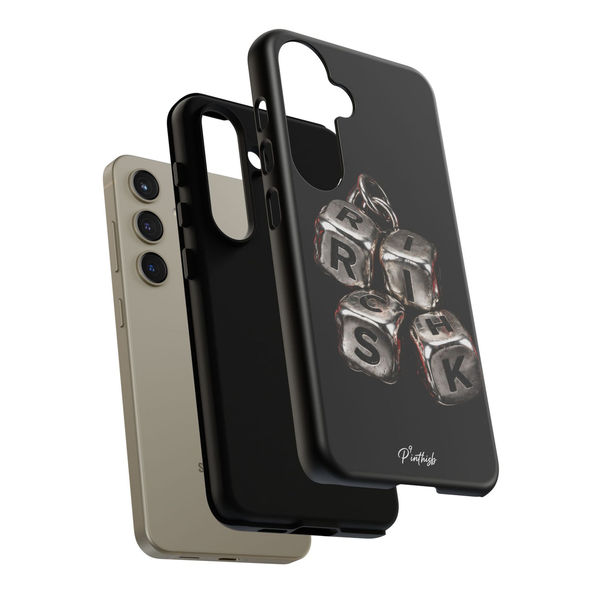 Metallic Dice 'RISK' Phone Case