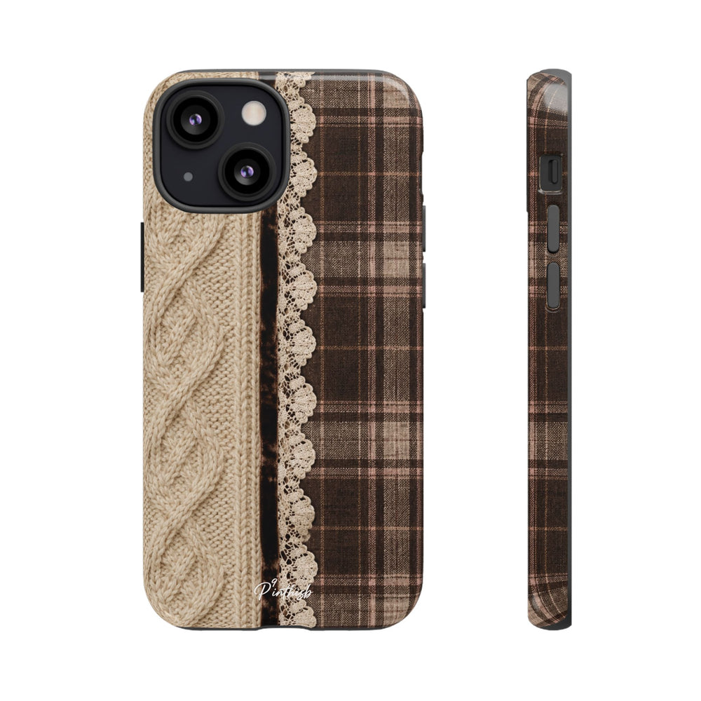 Cozy Plaid Knit Tough Phone Case