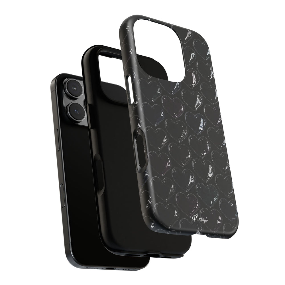 Black Pop Hearts Tough Case