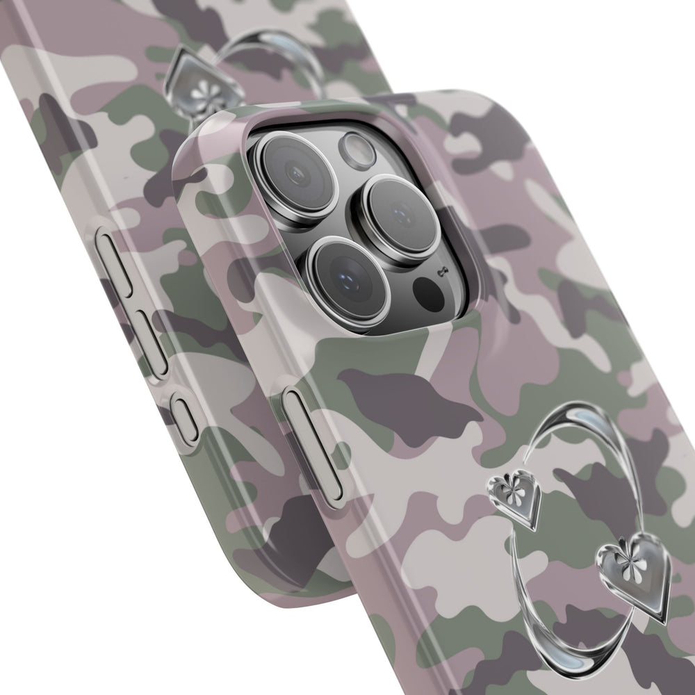 Camouflage Heart Snap Phone Case