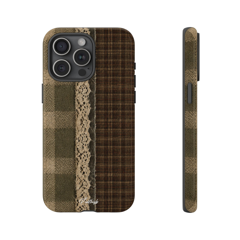 Plaid Lace Tough Phone Case