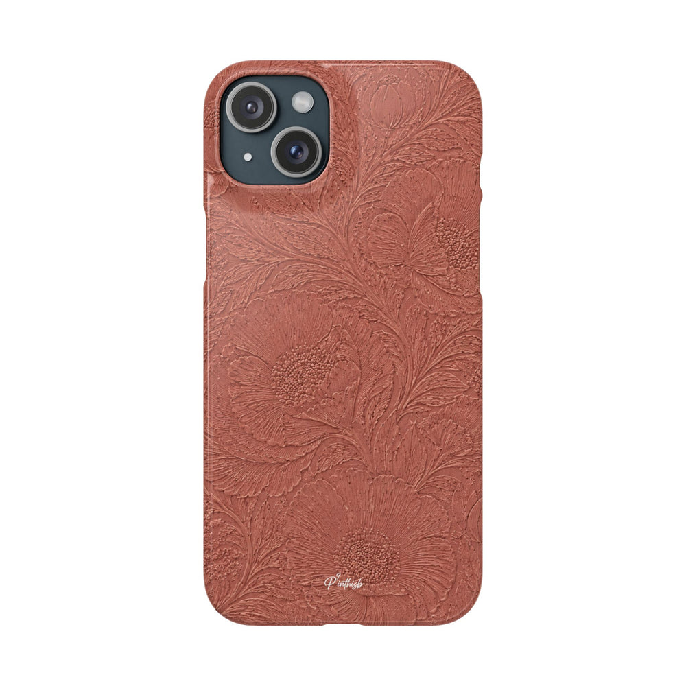 Embossed Floral Snap Case