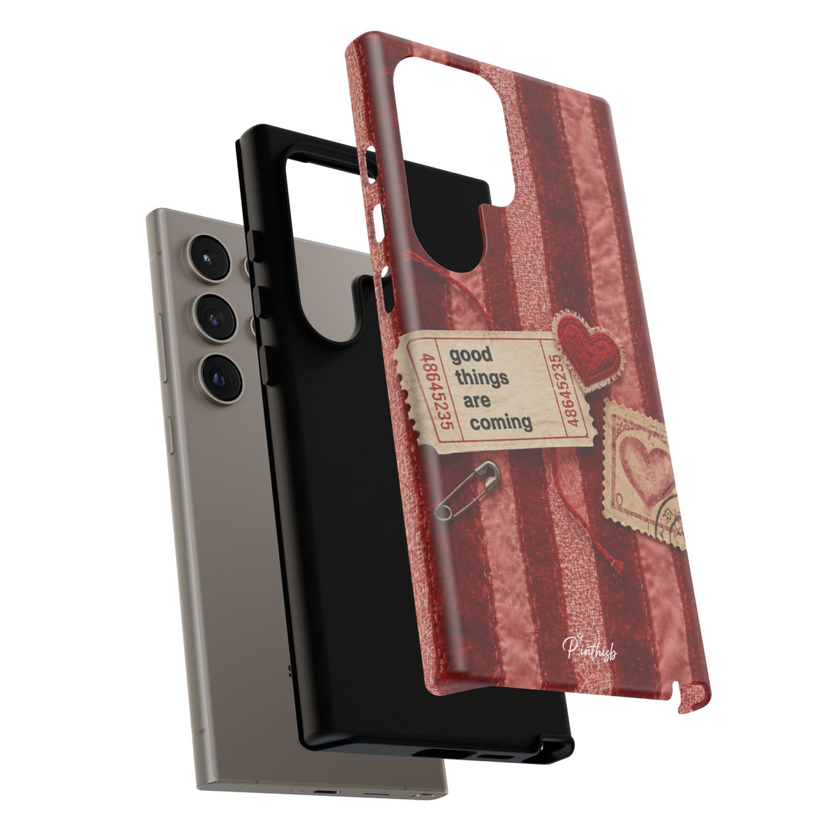 “Good Things Are Coming” Red Phone Case