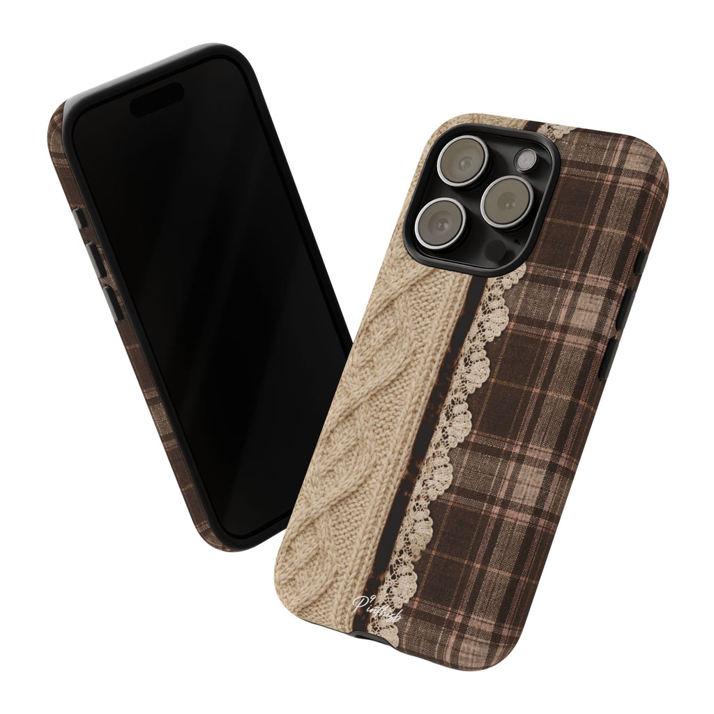 Cozy Plaid Knit Tough Phone Case