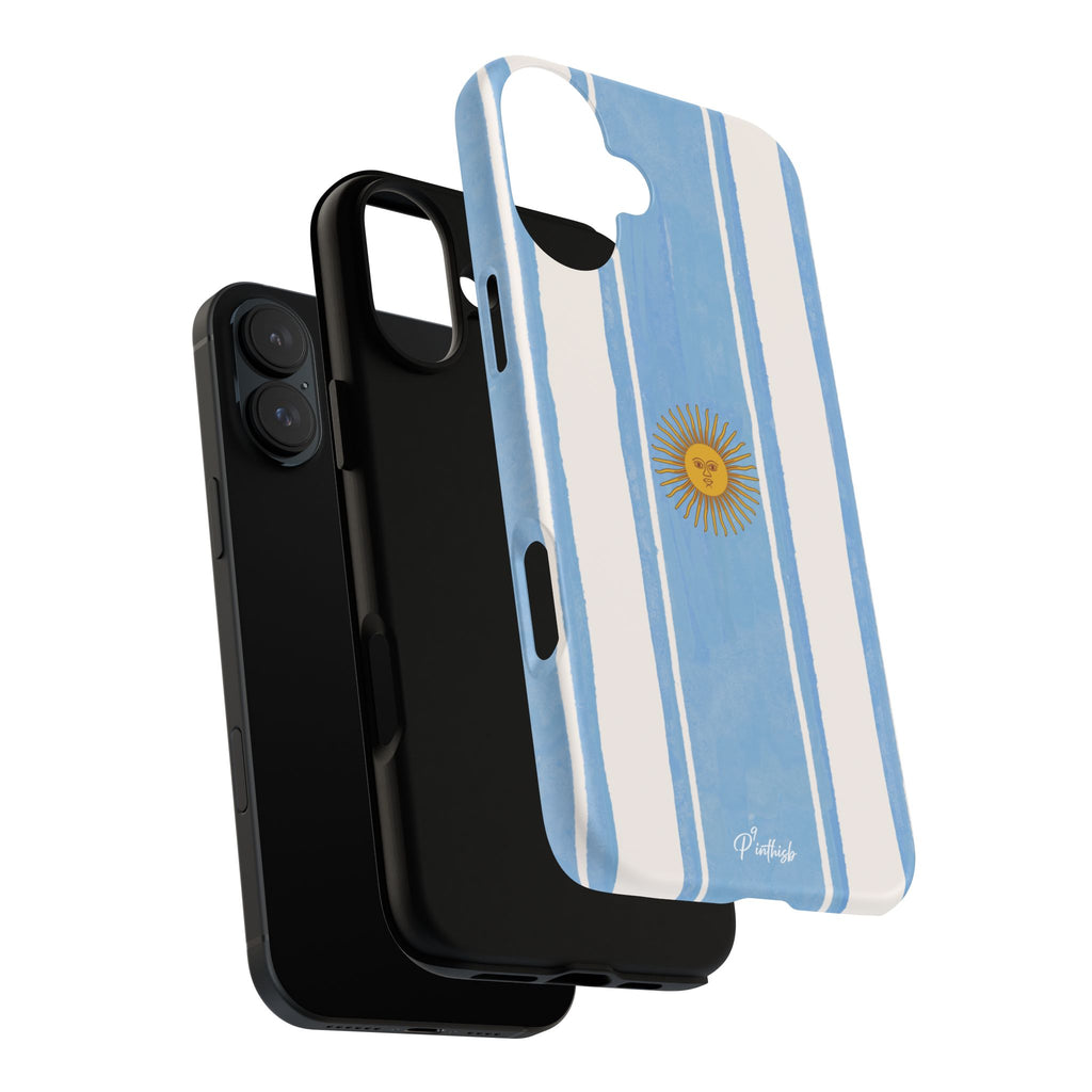 Argentina Flag Tough Phone Case – Blue White Striped Sun Protector
