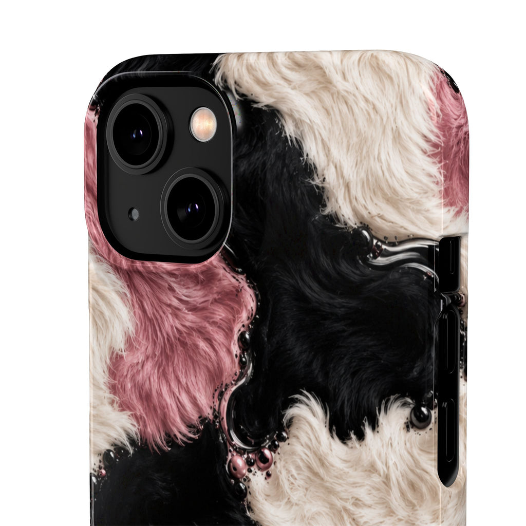 Cow Print Swirl Snap Case