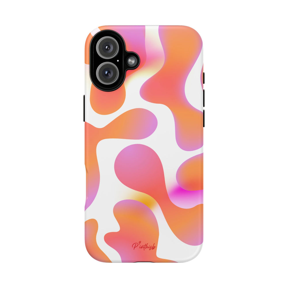 Abstract Orange Pink Camouflage Tough Phone Case