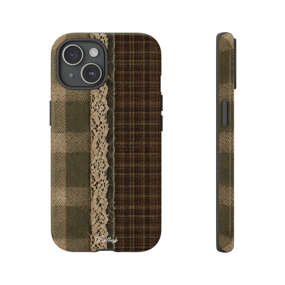 Plaid Lace Tough Phone Case