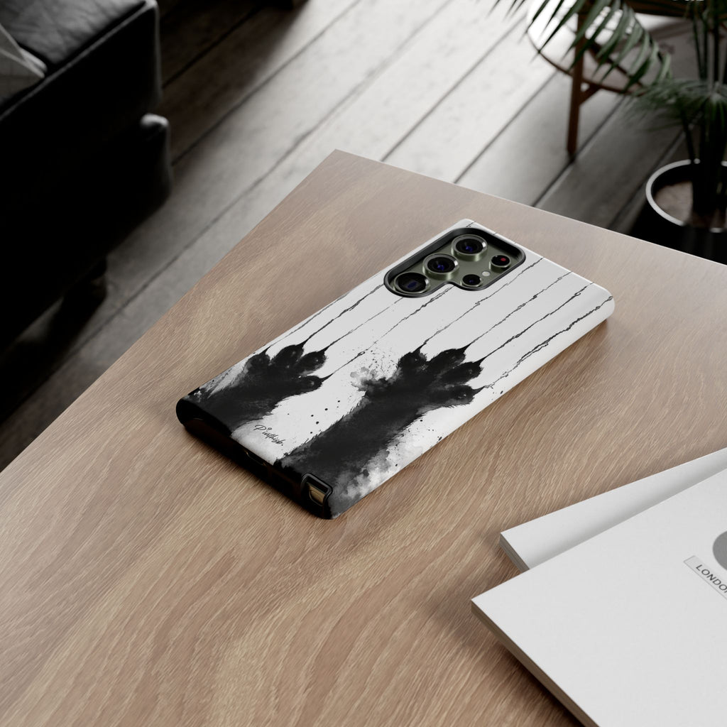 Black Ink Paw Print Tough Case