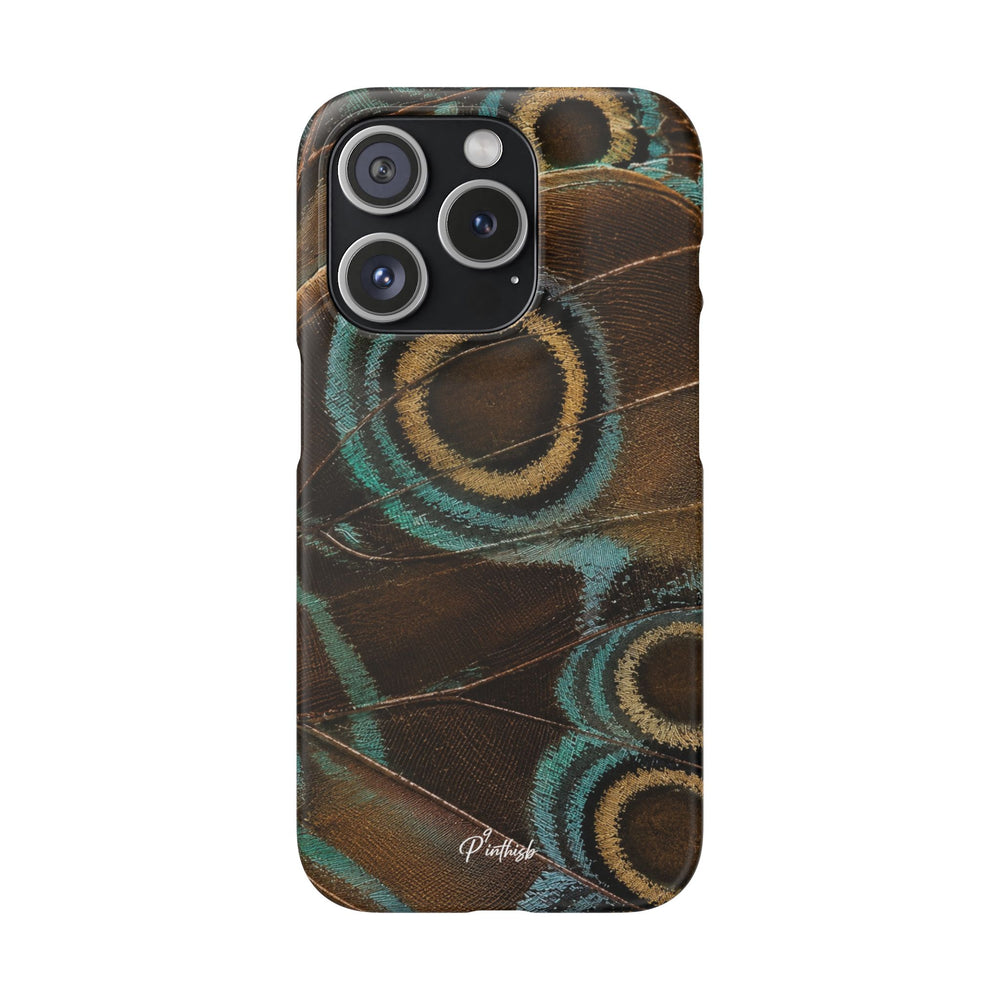 Peacock Feather Pattern Snap Case