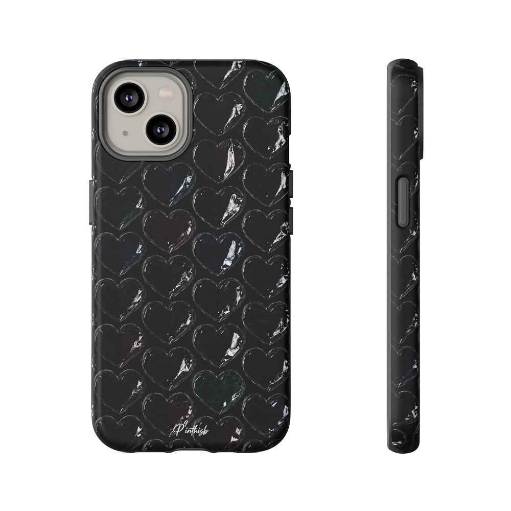 Black Pop Hearts Tough Case