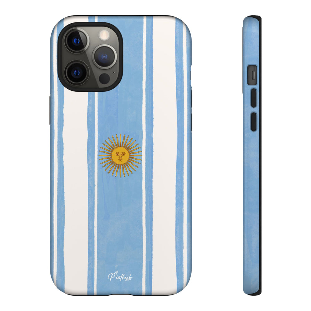 Argentina Flag Tough Phone Case – Blue White Striped Sun Protector