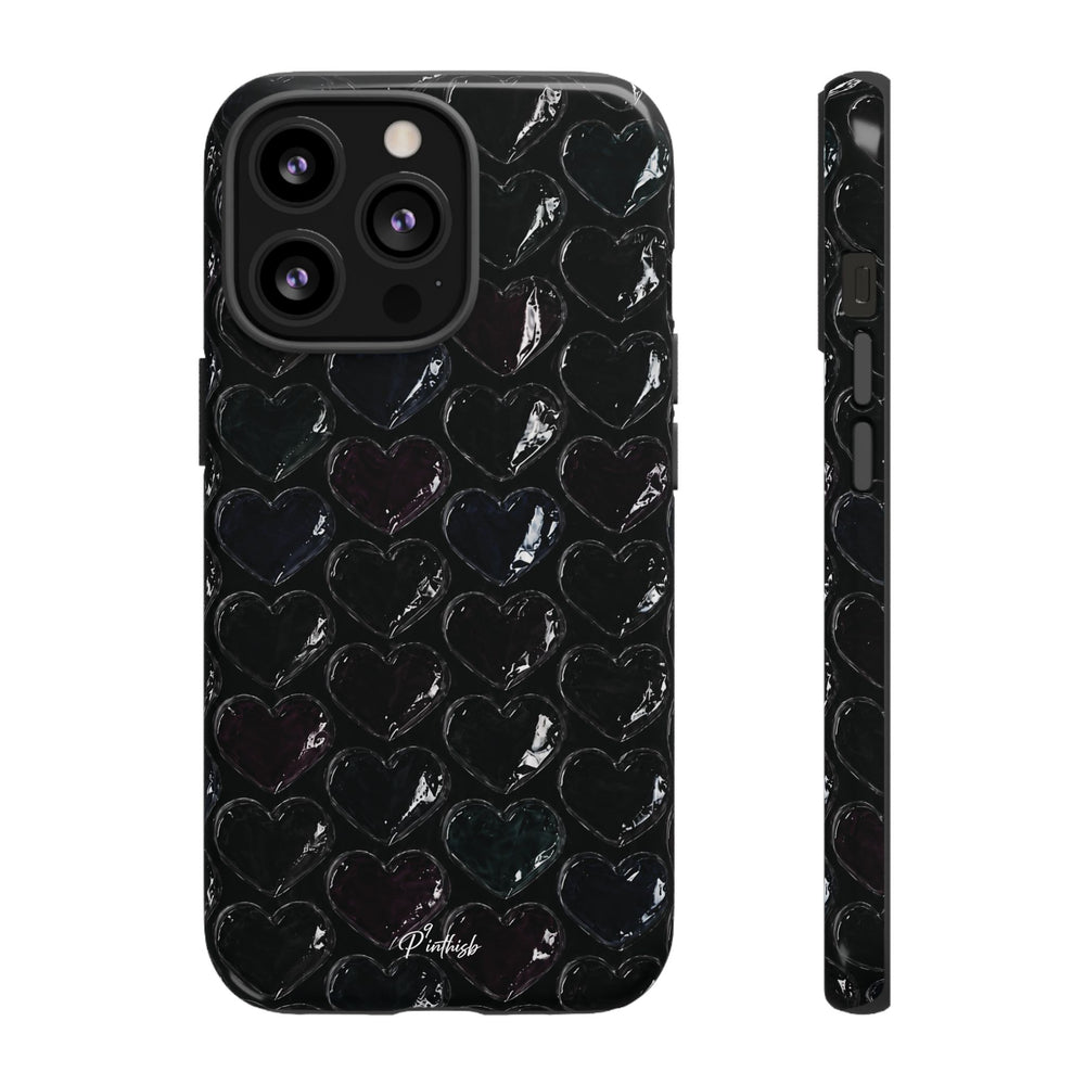 Black Pop Hearts Tough Case