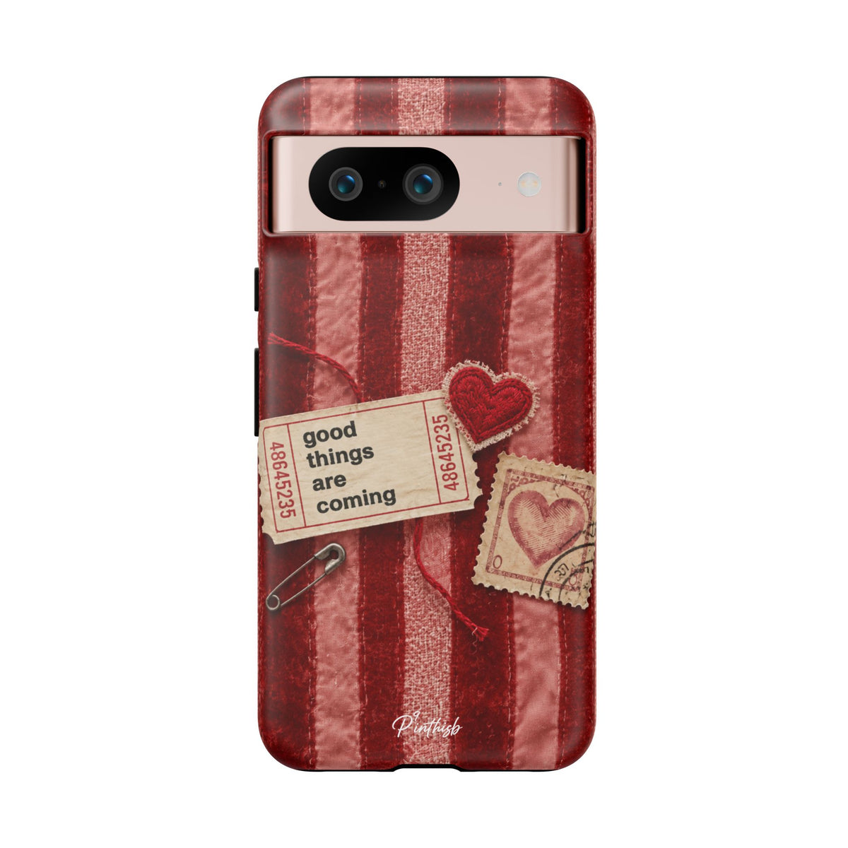“Good Things Are Coming” Red Phone Case