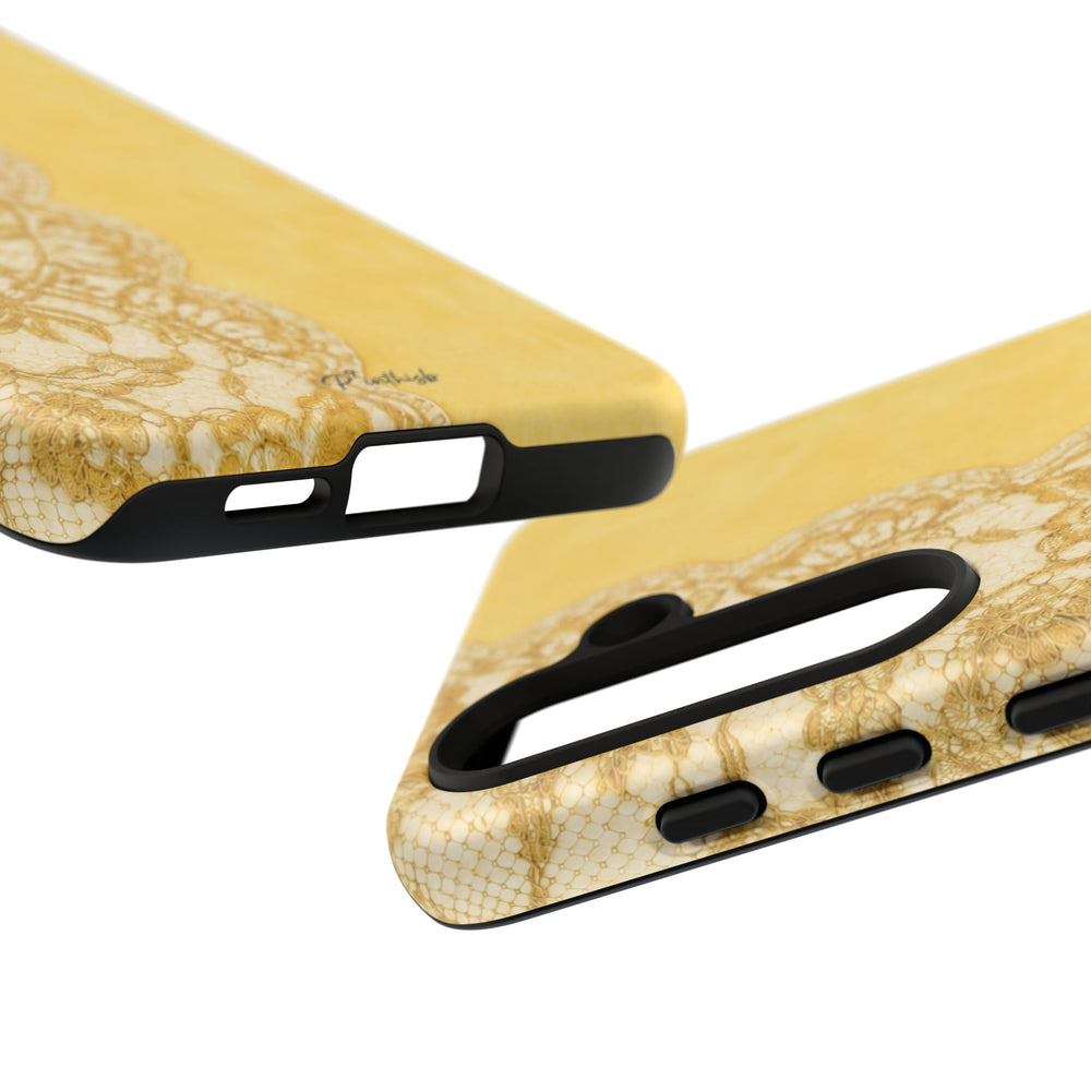Yellow Vintage Lace Tough Case