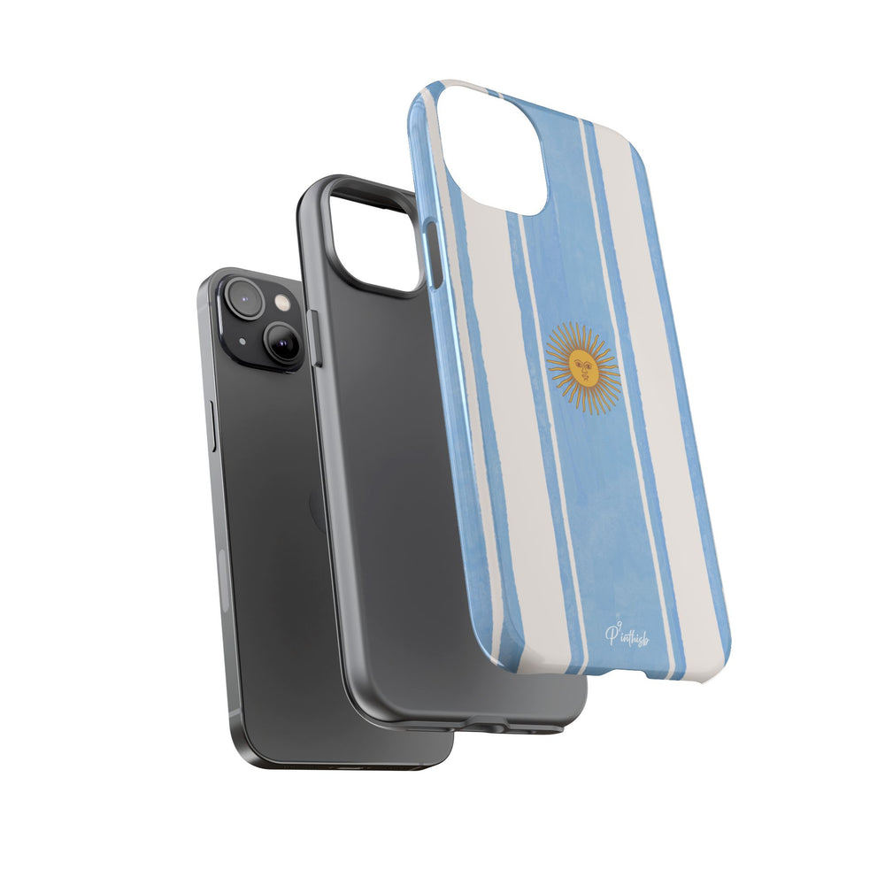 Argentina Flag Tough Phone Case – Blue White Striped Sun Protector