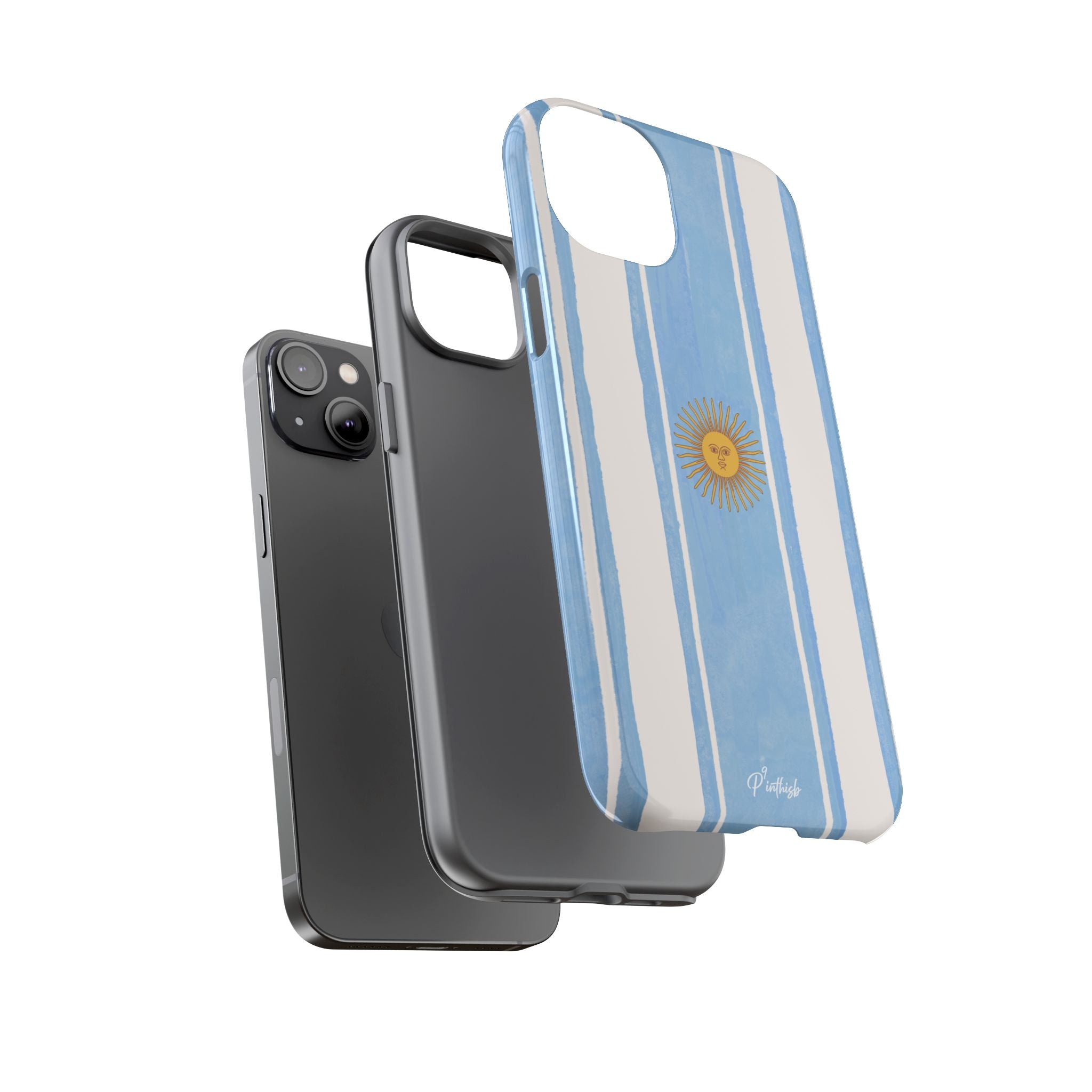 Argentina Flag Tough Phone Case – Blue White Striped Sun Protector