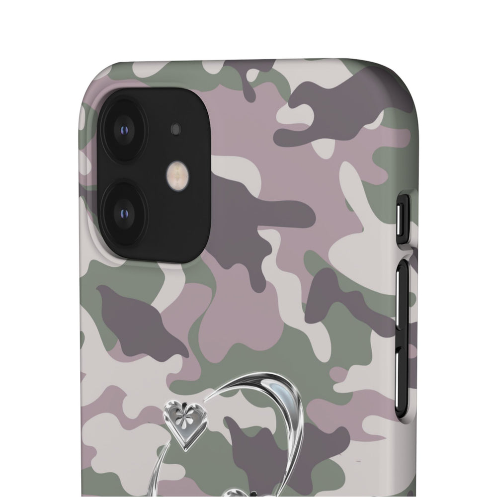 Camouflage Heart Snap Phone Case