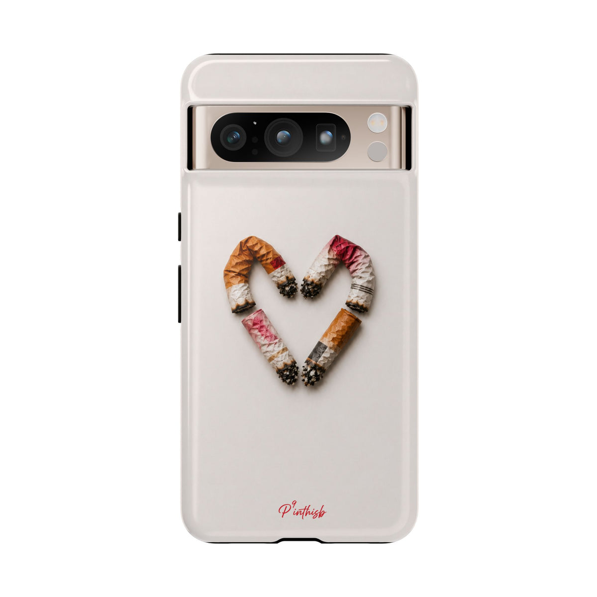 Cigarette Butts Heart Tough Case