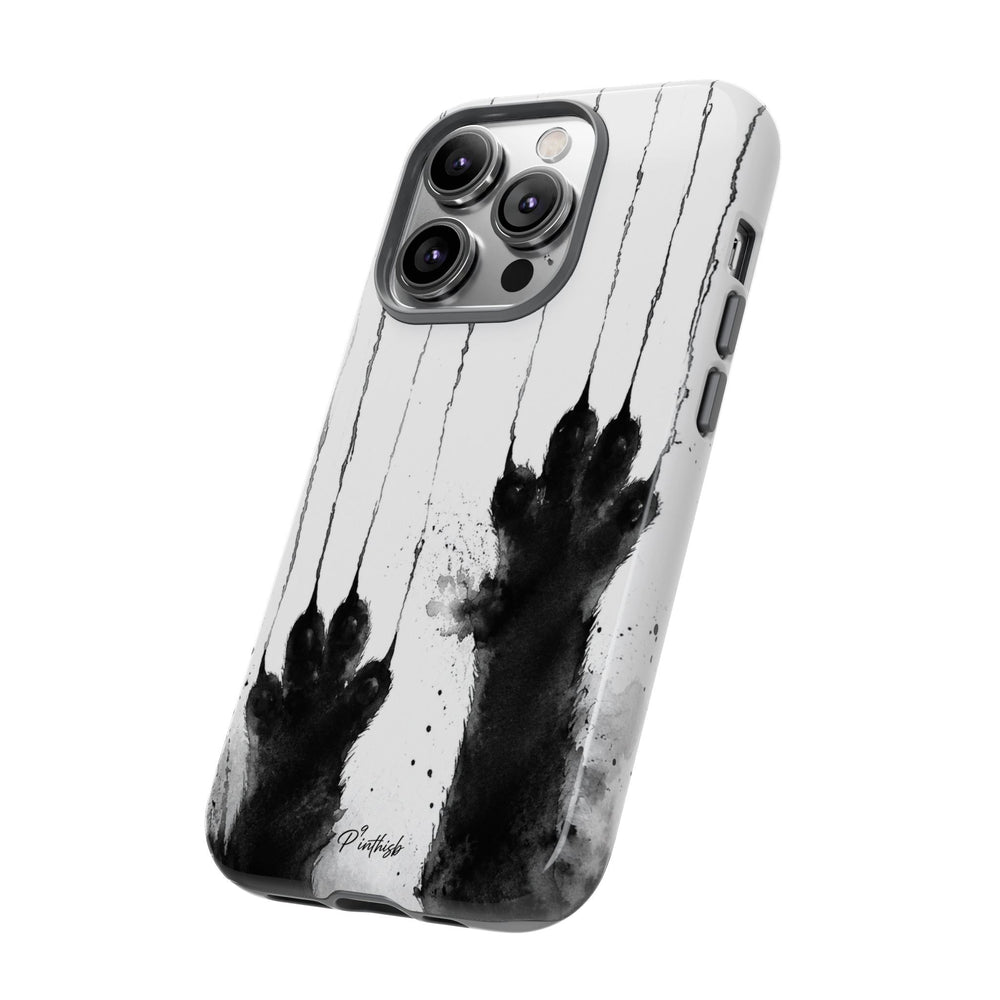 Black Ink Paw Print Tough Case