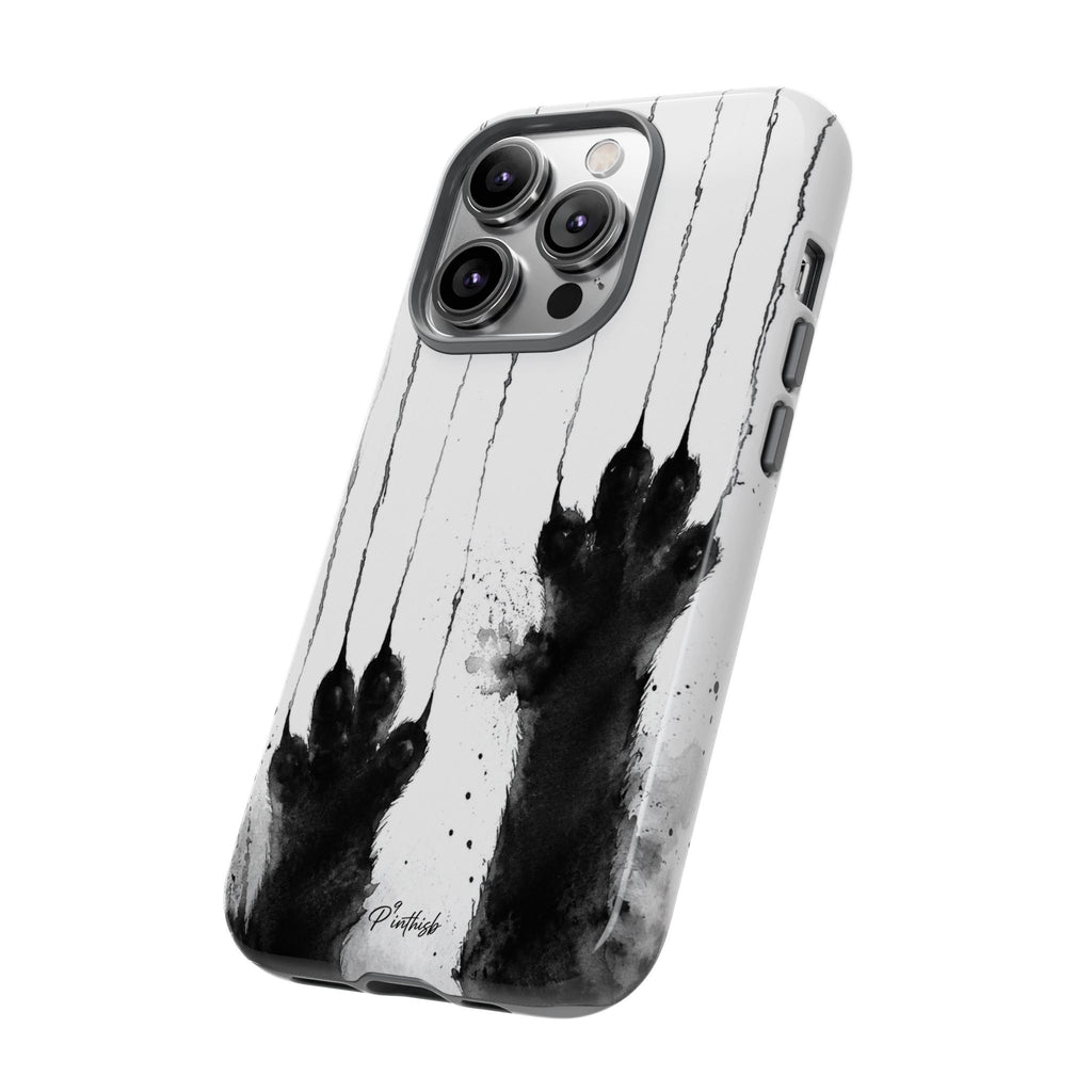 Black Ink Paw Print Tough Case