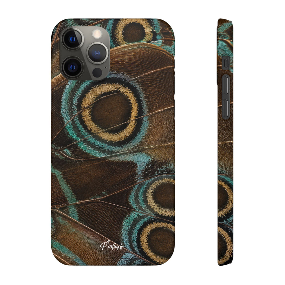 Peacock Feather Pattern Snap Case
