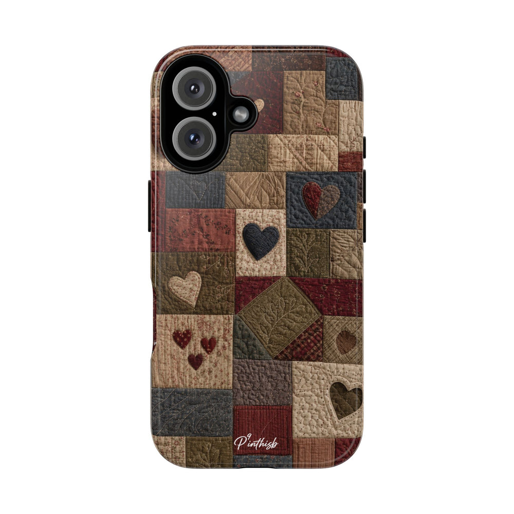 Patchwork Hearts Phone Case