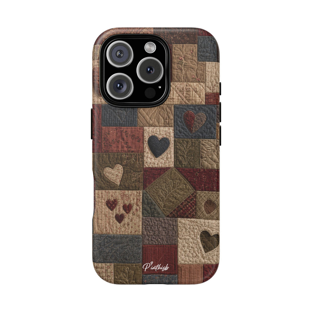 Patchwork Hearts Phone Case
