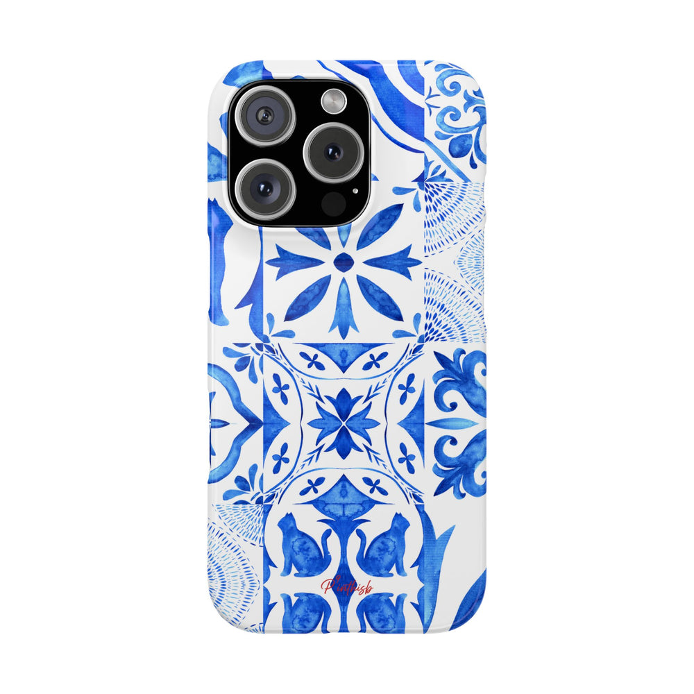 Blue Tile Pattern Snap Phone Case