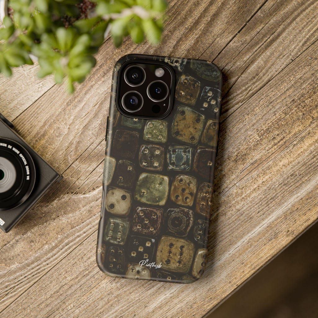 Vintage Dice Tile Phone Case