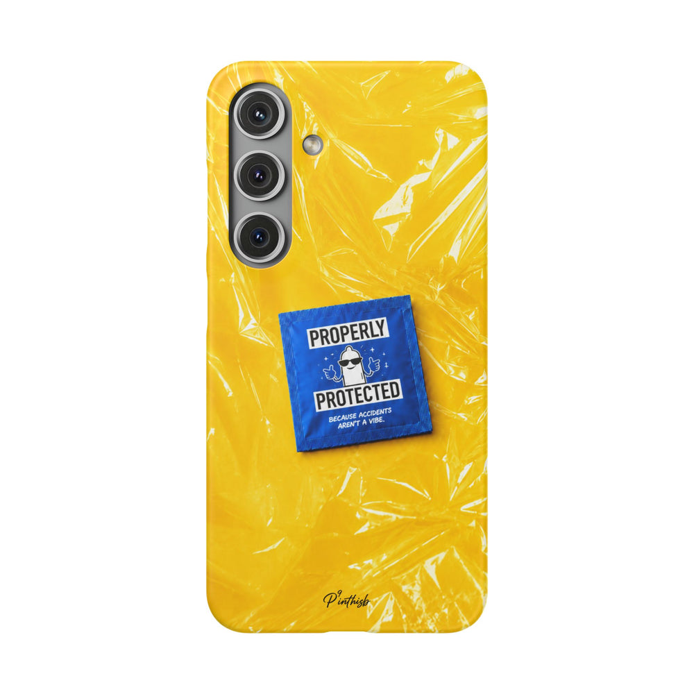 "Properly Protected" Graphic Snap Phone Case