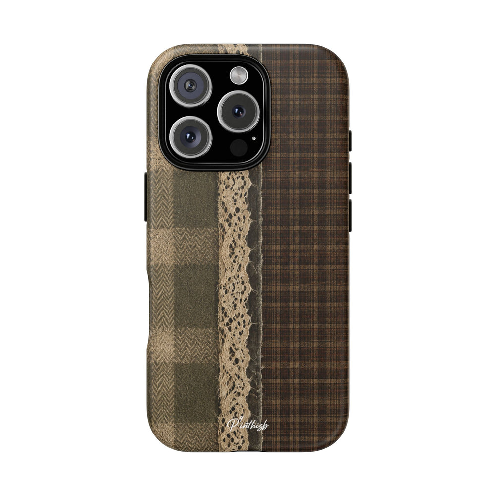 Plaid Lace Tough Phone Case