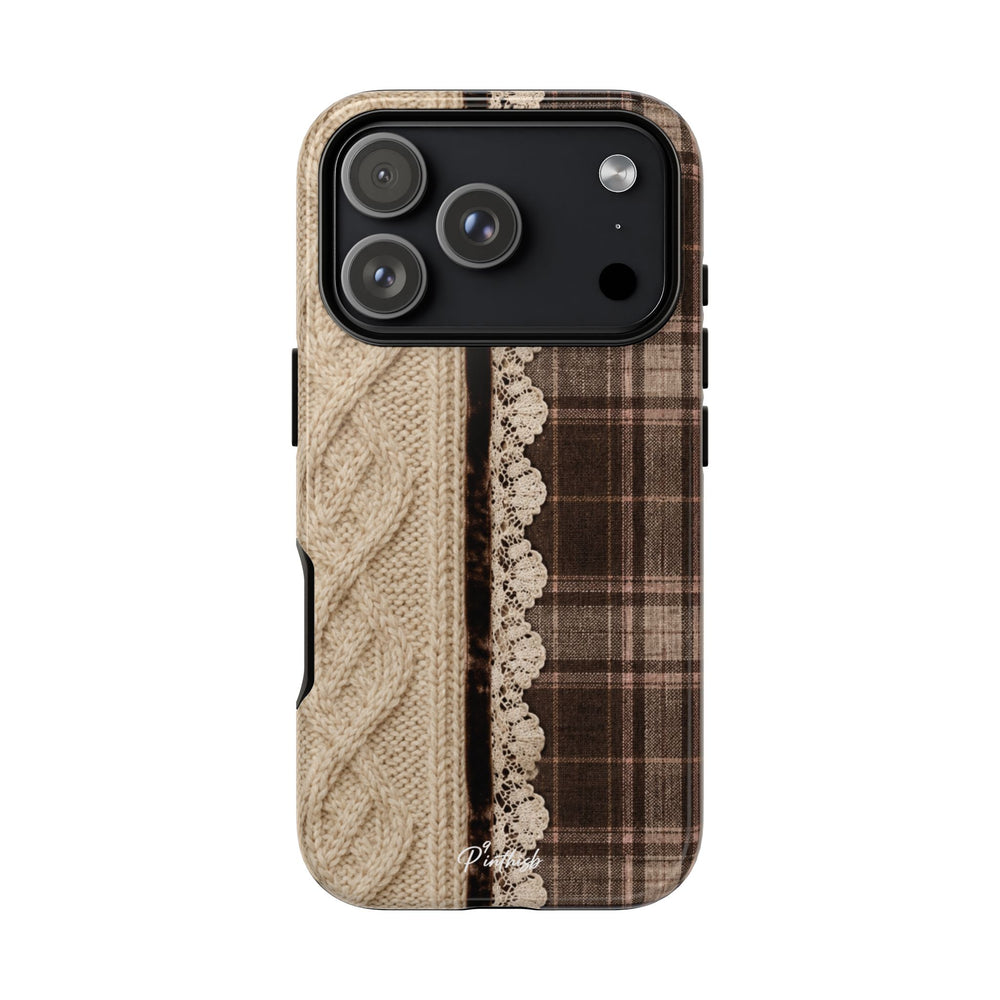 Cozy Plaid Knit Tough Phone Case