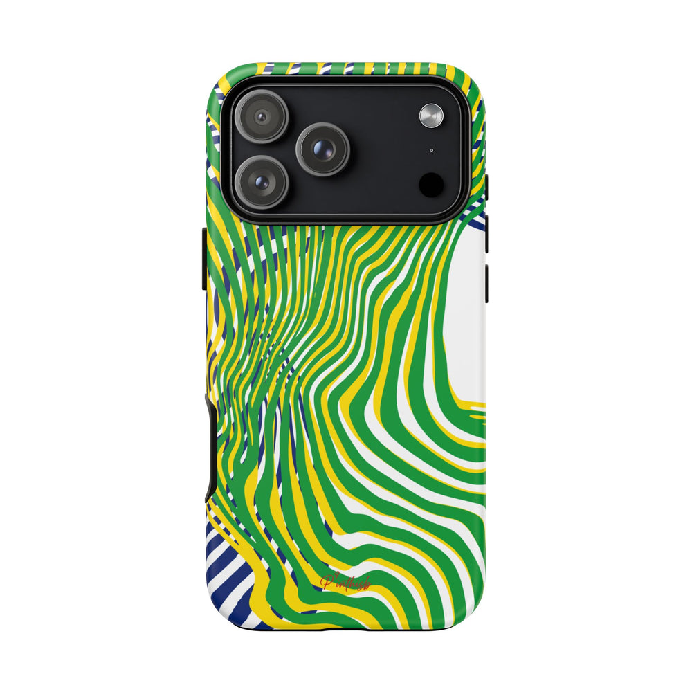 Abstract Green Wave Phone Case