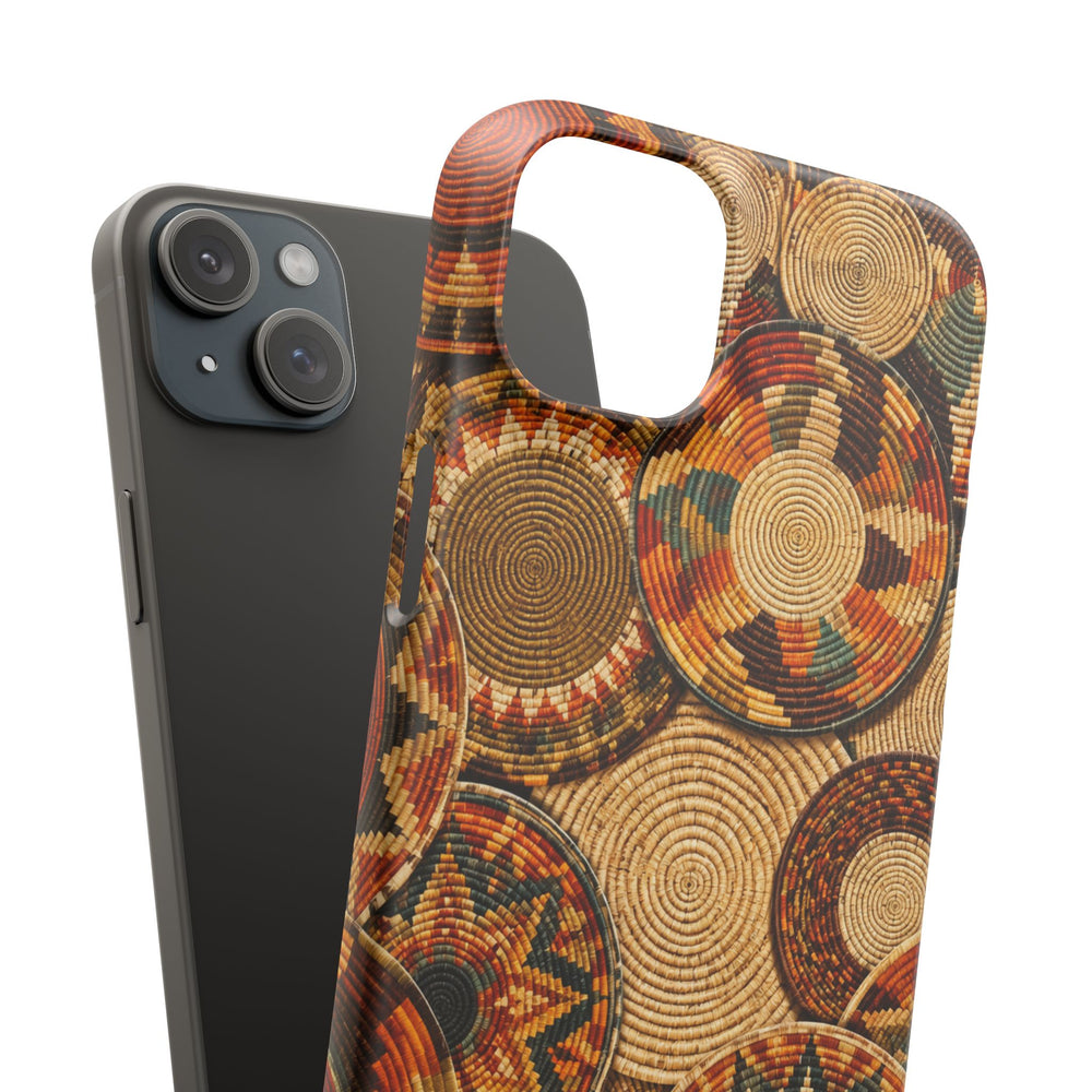 Bohemian Woven Basket Pattern Snap Case
