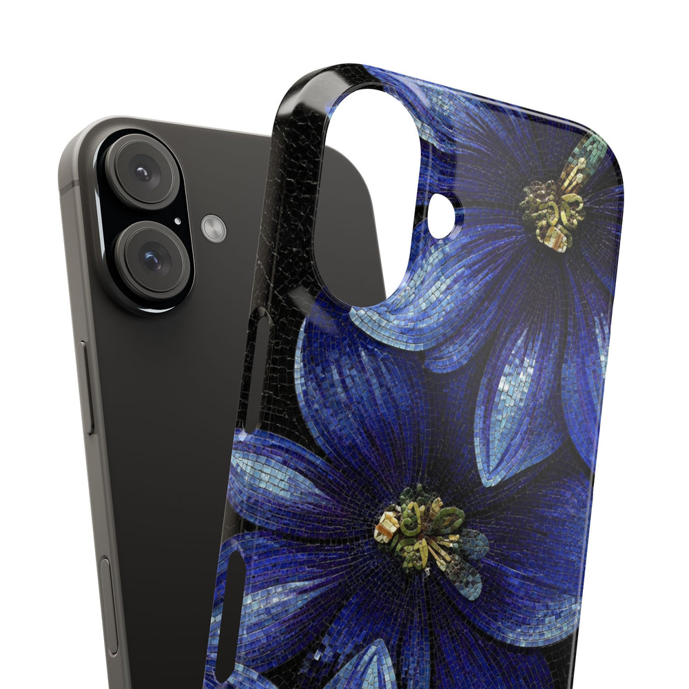 Blue Floral Snap Case