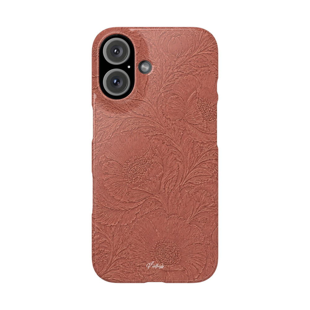 Embossed Floral Snap Case