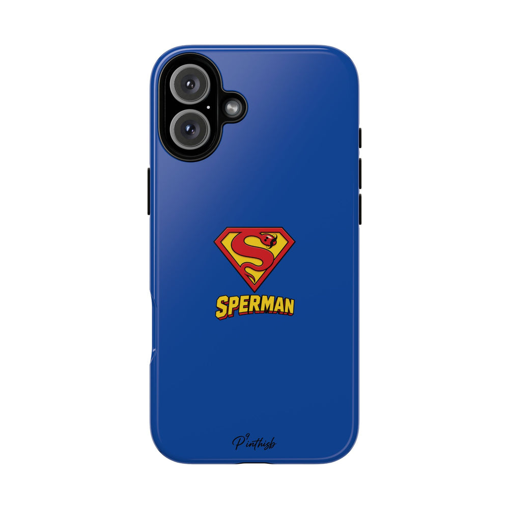 "SPERMAN" Parody Logo Tough Phone Case