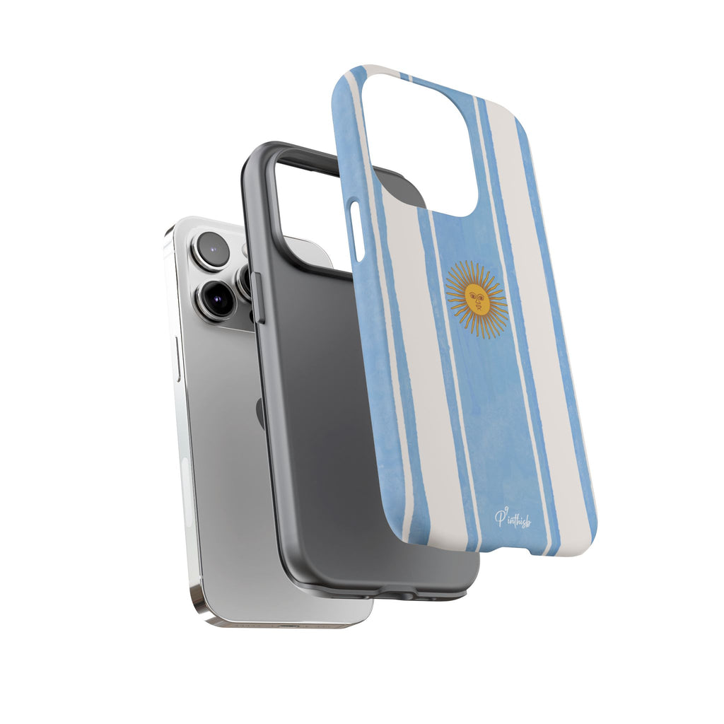 Argentina Flag Tough Phone Case – Blue White Striped Sun Protector