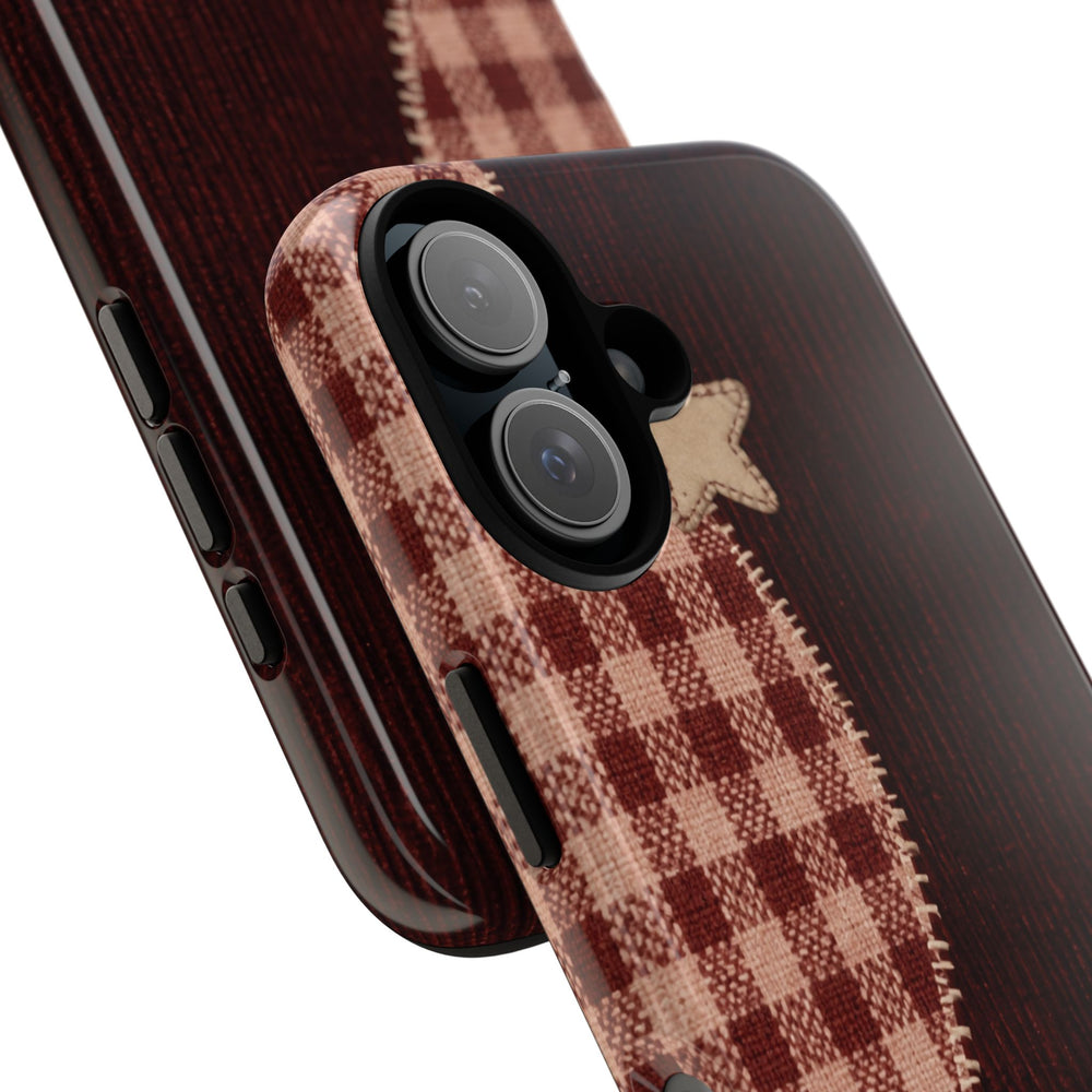 Rustic Plaid Stars Phone Case
