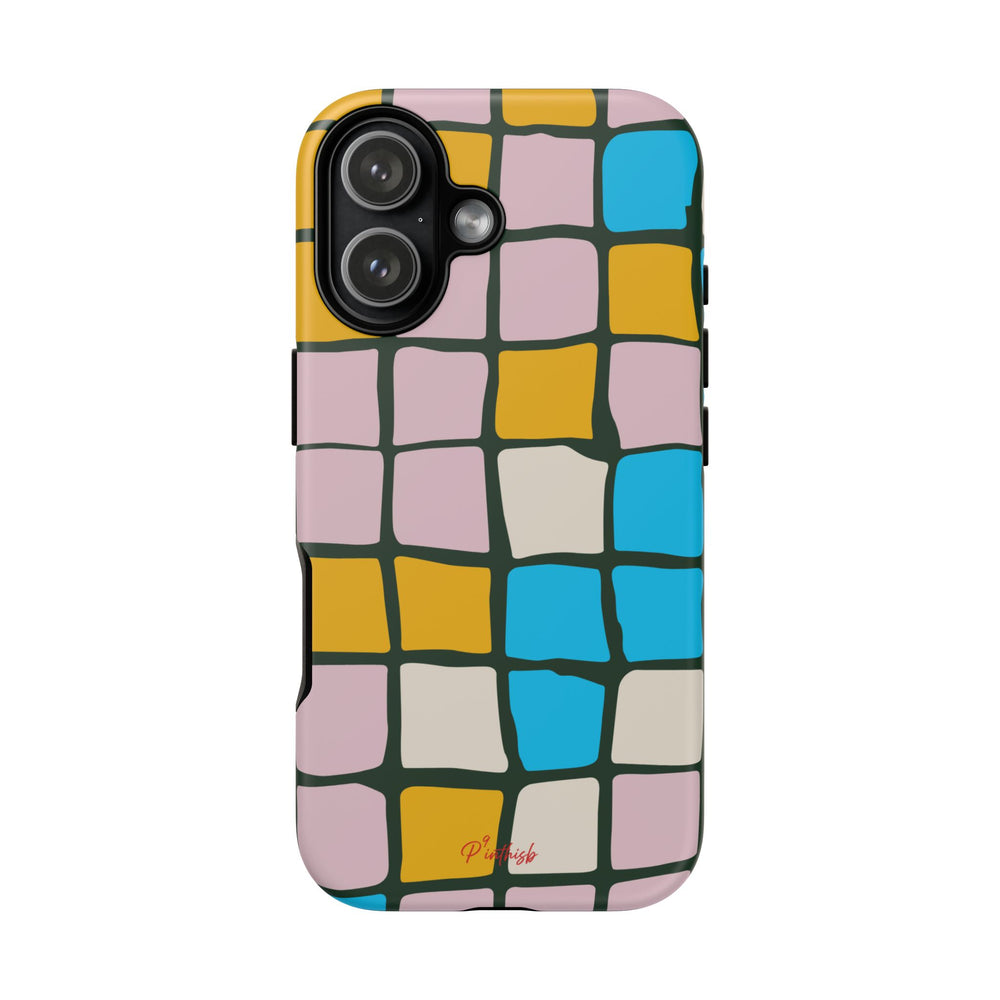 Color Grid Tough Phone Case