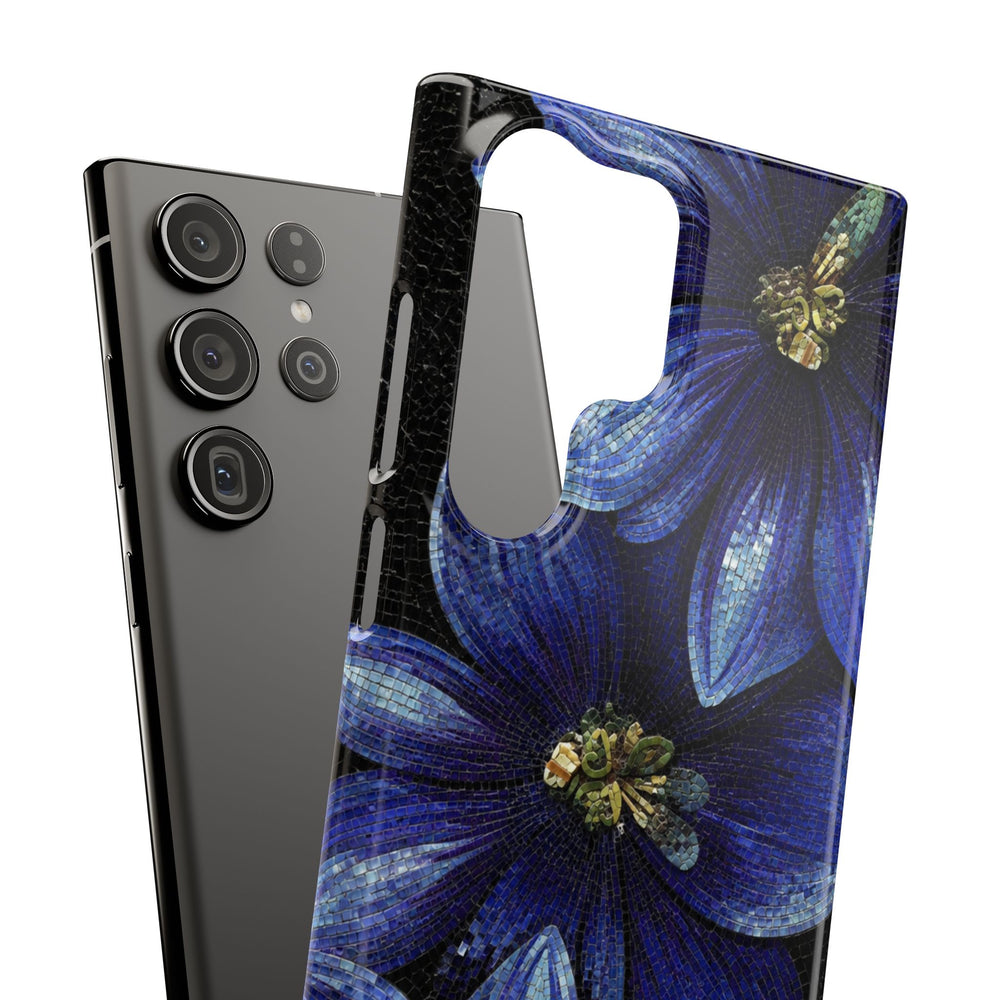 Blue Floral Snap Case