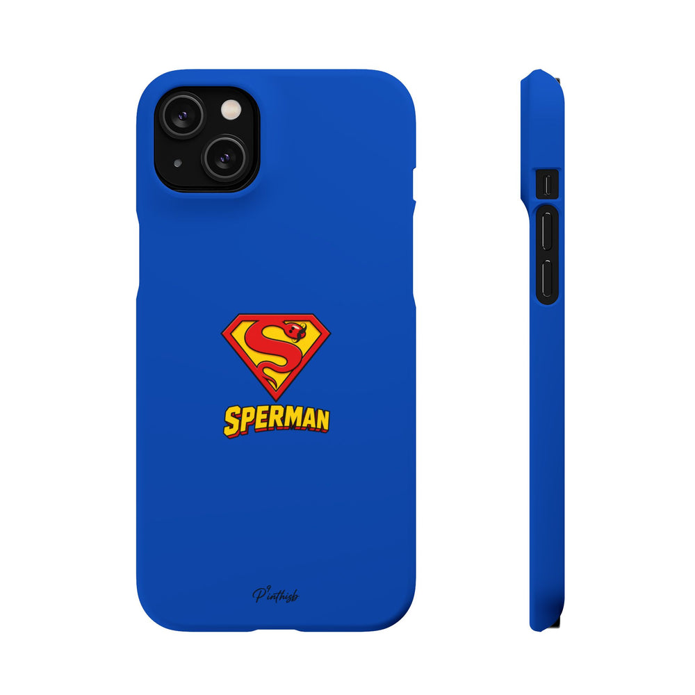 "SPERMAN" Parody Logo Snap Phone Case