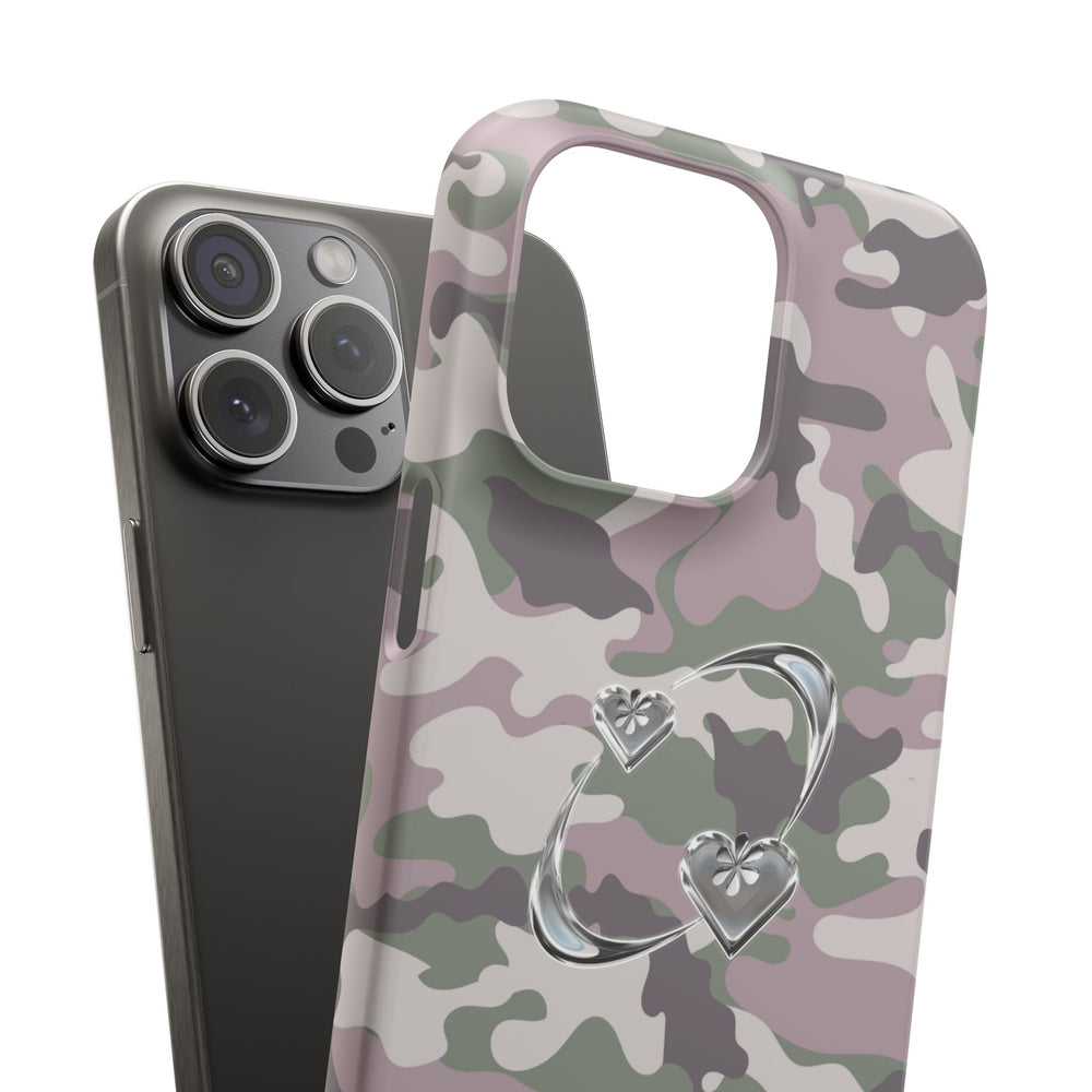 Camouflage Heart Snap Phone Case