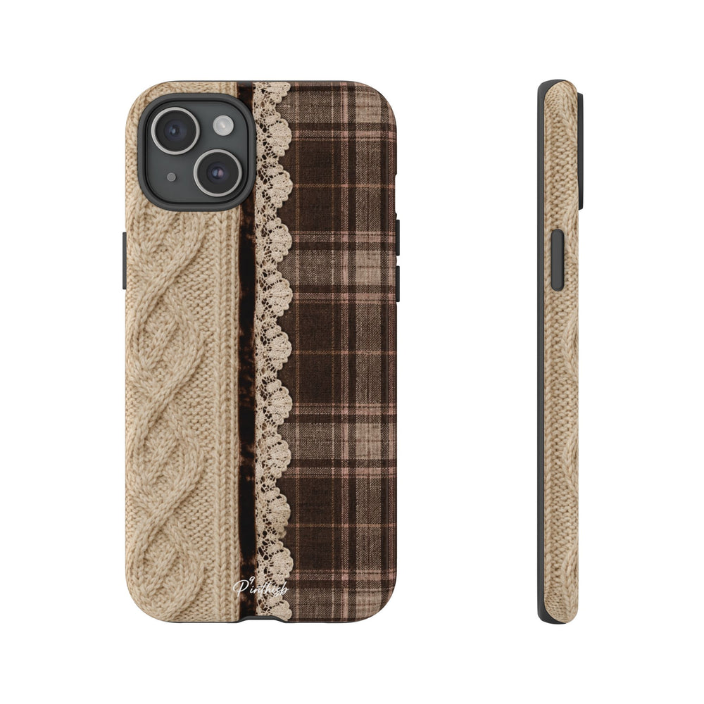 Cozy Plaid Knit Tough Phone Case