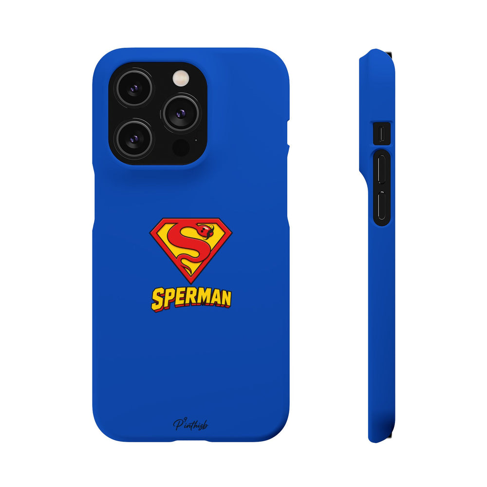 "SPERMAN" Parody Logo Snap Phone Case