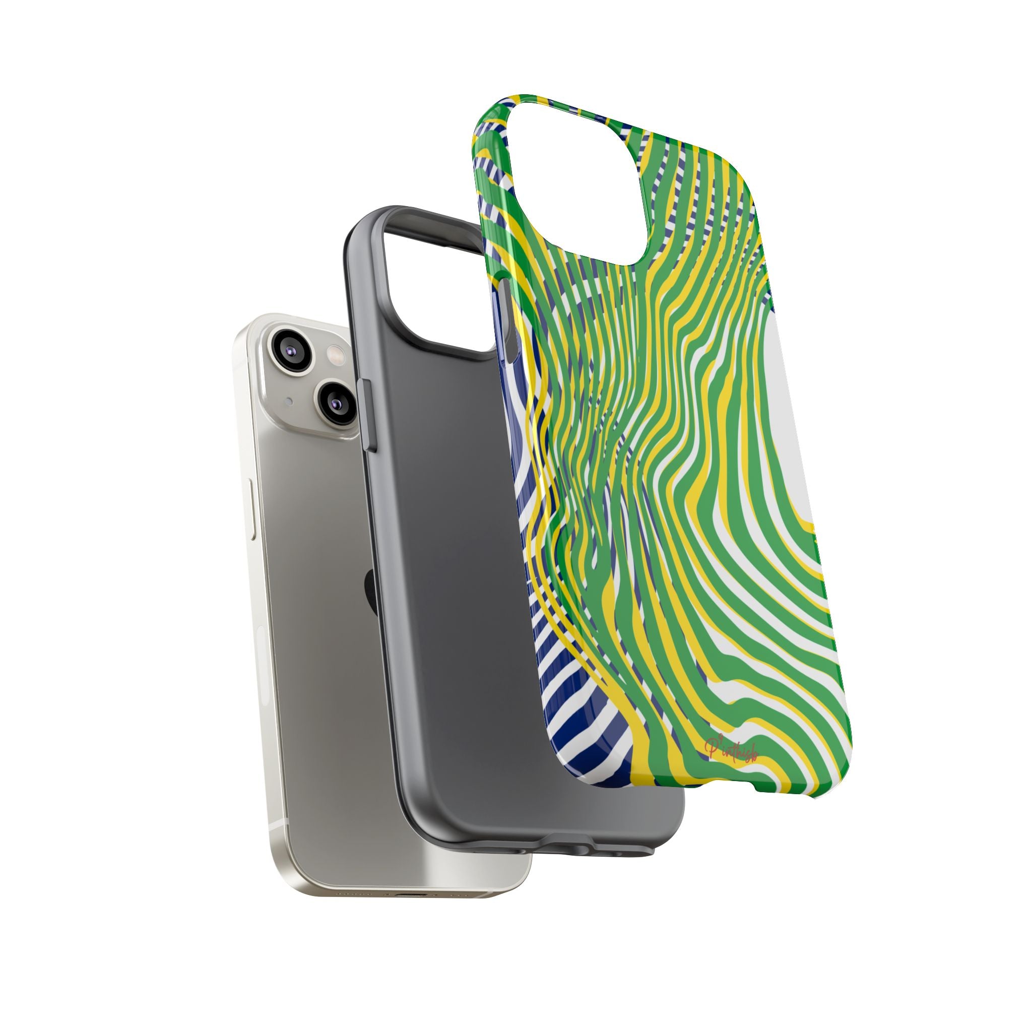 Abstract Green Wave Phone Case