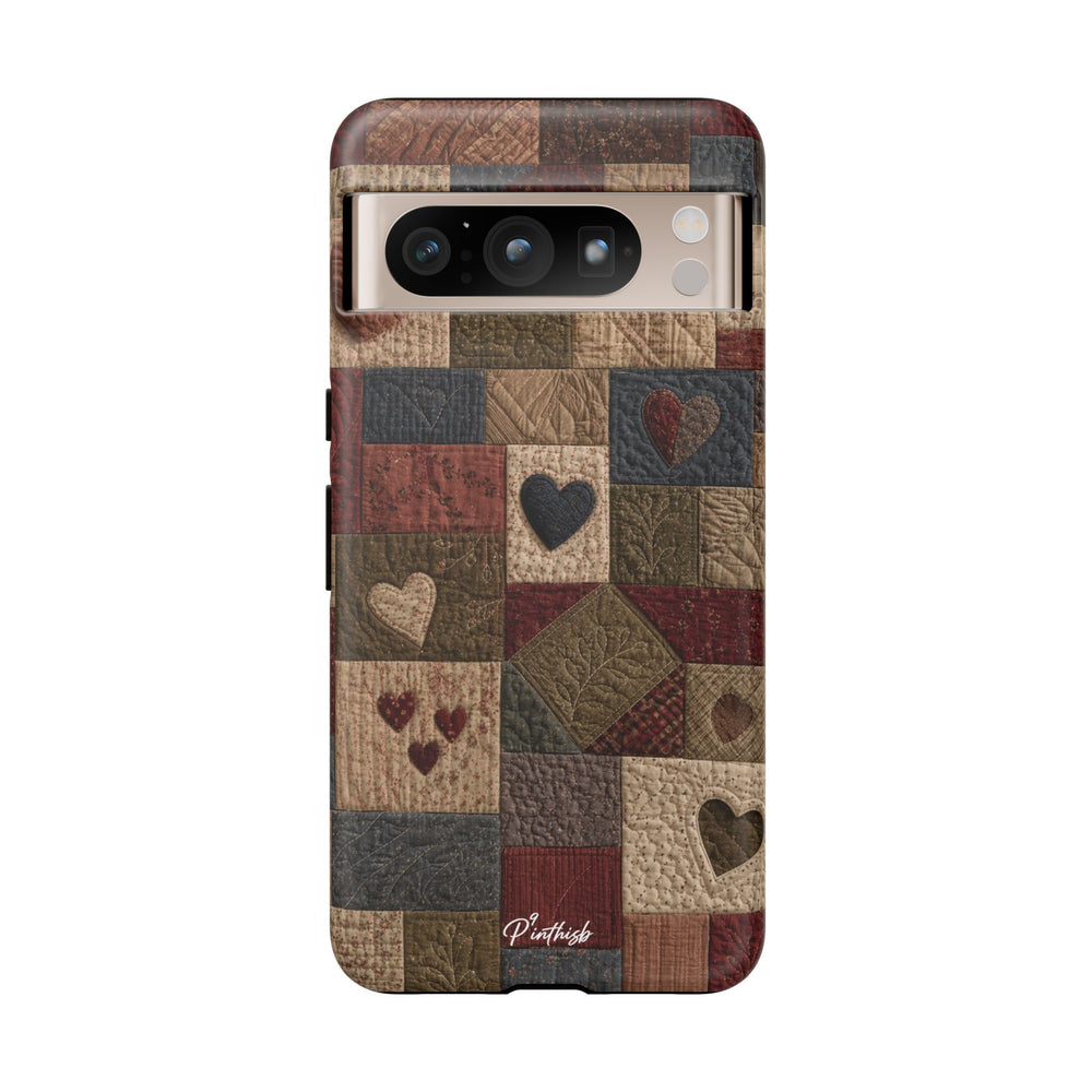 Patchwork Hearts Phone Case