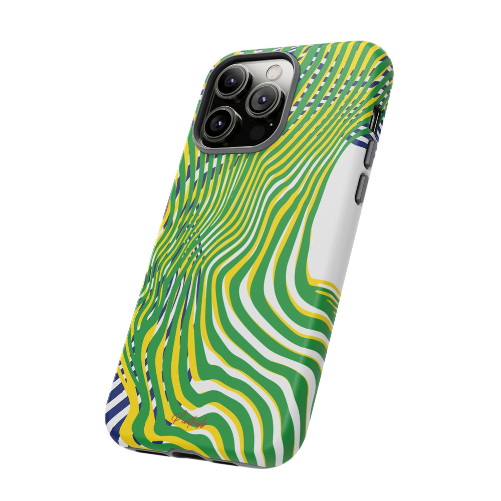 Abstract Green Wave Phone Case