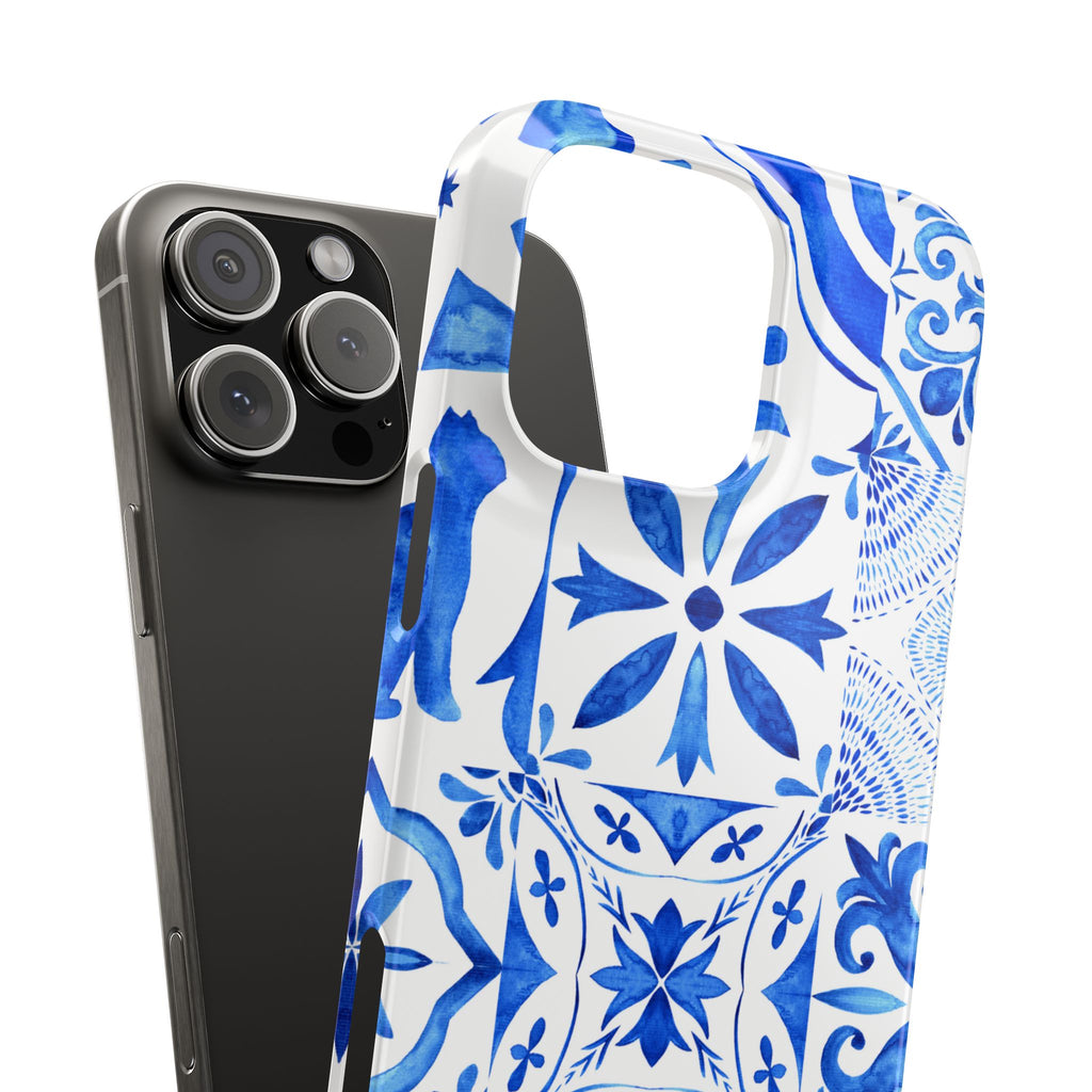 Blue Tile Pattern Snap Phone Case